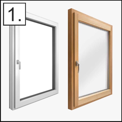 1. Schritt ist die Auswahl der Fensterart